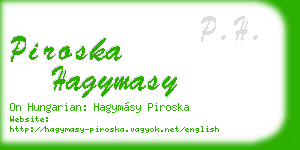 piroska hagymasy business card